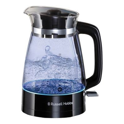 Russell Hobbs 1.7L Classic Glass Kettle Black RH6080