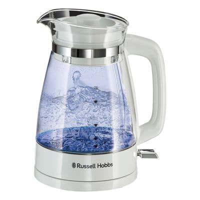 Russell Hobbs 1.7L Classic Glass Kettle White RH6081