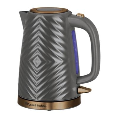 Russell Hobbs 1.7L Groove Kettle Grey With Brushed Gold RH6382