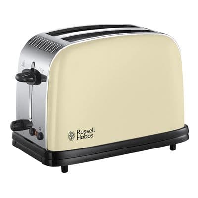Russell Hobbs 2 Slice Toaster Brushed Stainless Steel Cream RH3334