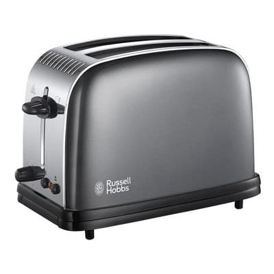 Russell Hobbs 2 Slice Toaster Brushed Stainless Steel Grey RH3332