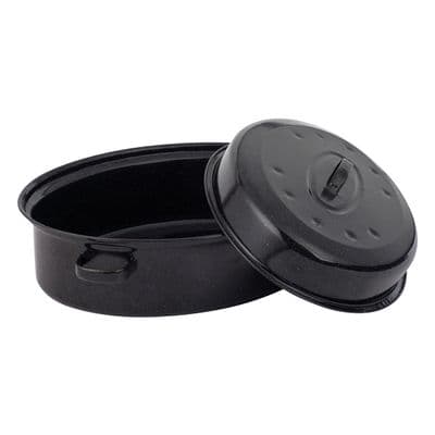 Russell Hobbs Enamel 38Cm Self Basting Roaster & Lid RH7215