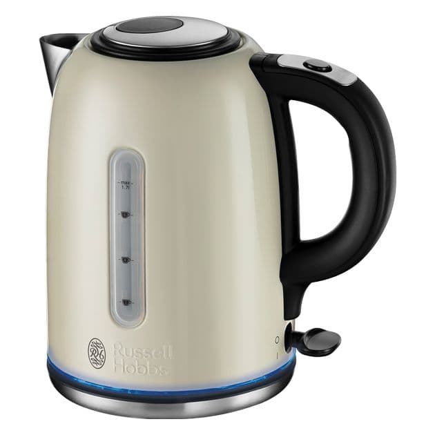 Russell Hobbs Quiet Boil 1 7L Kettle Brushed S/S Cream RH0461