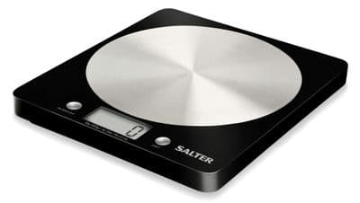 Salter Electronic Kitchen Scales Black & Silver 1036 BKSSDR