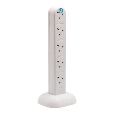 SMJ 13A 10 Gang 2M Surge Extension Tower With Neon SJ0010