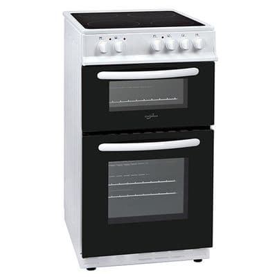 Statesman Atlas 50Cm D. Oven Electric Ceramic Cooker White EDC50W