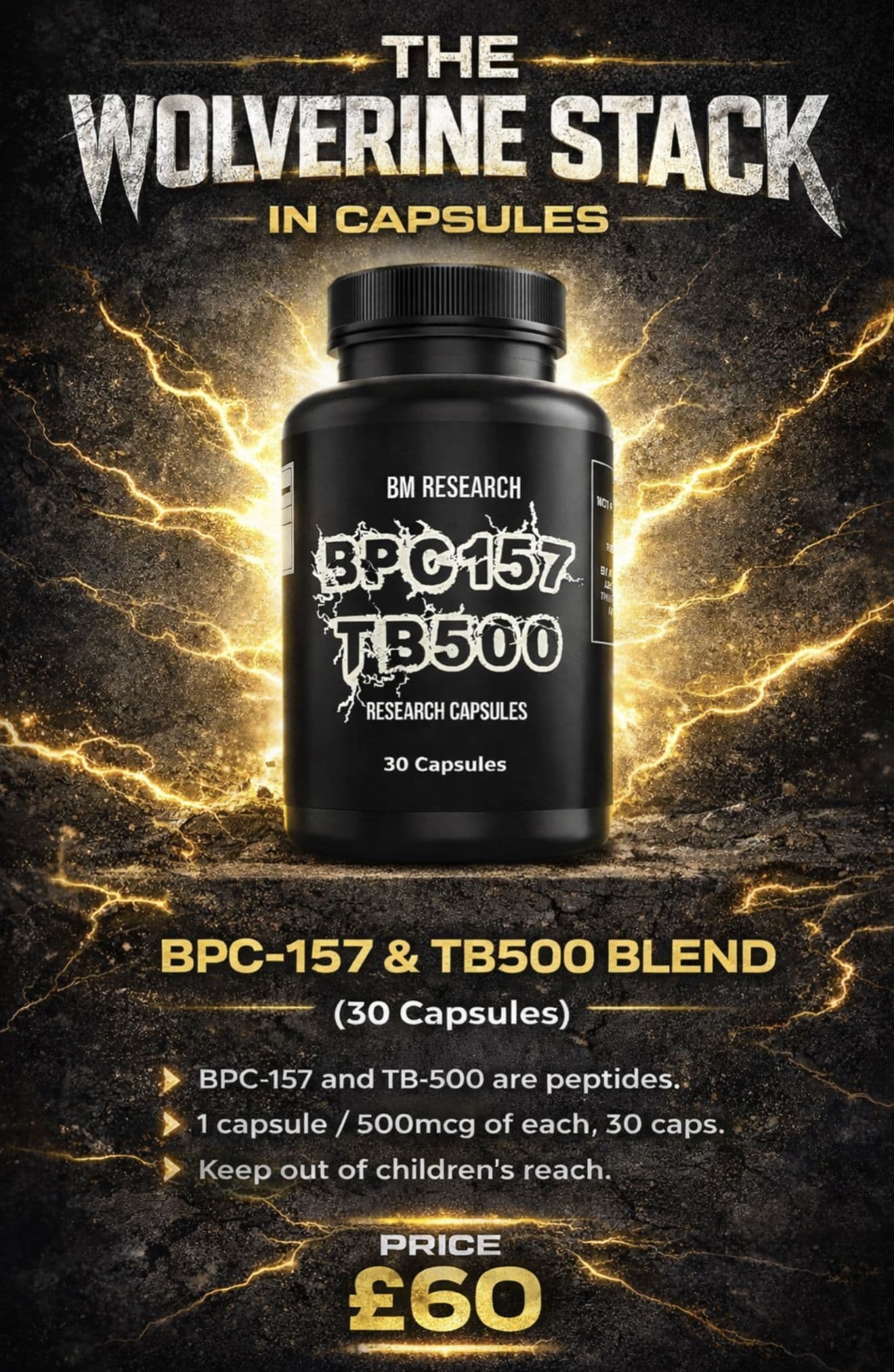 Black Mamba BPC-157 & TB500 Blend 30 capsules PLEASE CONTACT STORE TO PAY