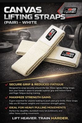 CANVAS LIFTING STRAPS (PAIR) WHITE
