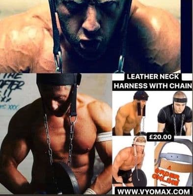 LEATHER HEAD HARNESS WITH CHAIN