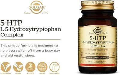 Solgar 5-HTP L-5-Hydroxytryptophan Complex 30 caps