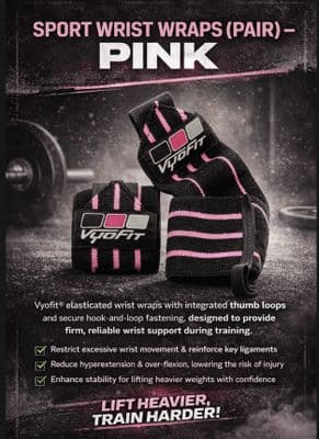 SPORT WRIST WRAPS (PAIR) PINK