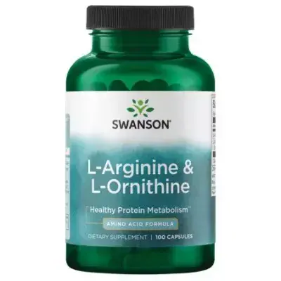 Swanson L-Arginine & L-Ornithine 100 CAPS
