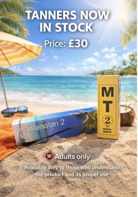 TANNING Melanotan 2 10mg TANNERS.. BLUE BOX