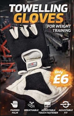 TOWELLING GLOVES (PAIR) BLACK