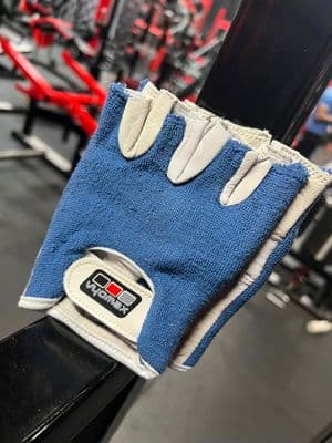 TOWELLING GLOVES (PAIR) BLUE