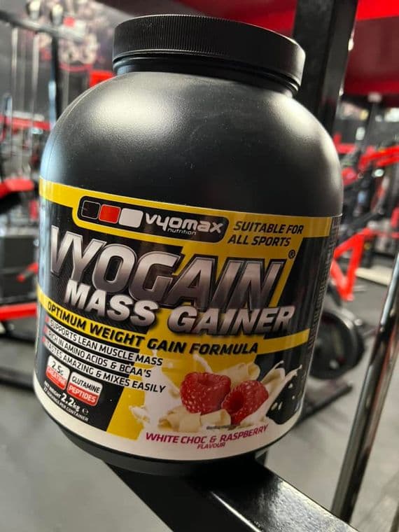 VYOGAIN® MASS GAIN POWDER 2.2KG WHITE CHOCOLATE RASPBERRY