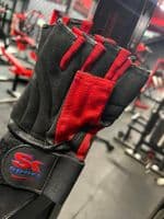 VYOMAX® SPANDEX GLOVES WITH WRAPAROUND WRIST SUPPORT (PAIR) RED