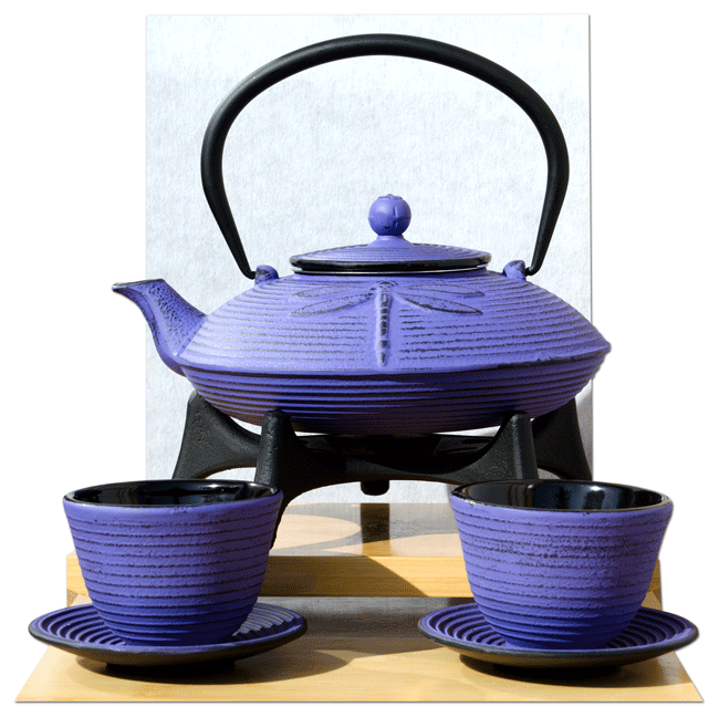 Star trivet Purple Cups Cast Iron Purple Dragonfly teapot 0 8 litre