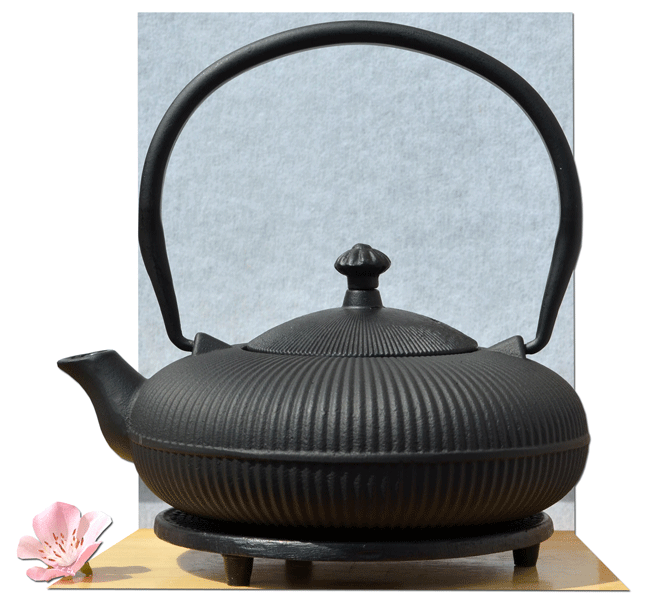 Trivet & Tetsubin Cast Iron Zen Mountain black teapot kettle 0 8 litre