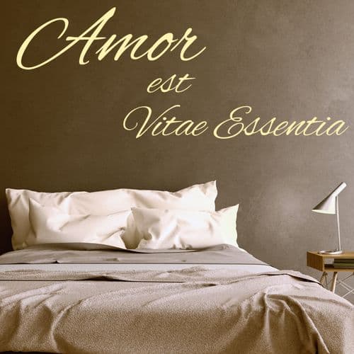 'Amor est Vitae Essentia' - Love is the essence of life ~ Wall sticker / decals