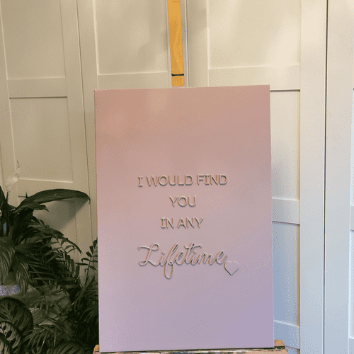 3D Wall Art Canvas - I Would Find You In Any Lifetime