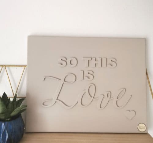 3D Wall Art Canvas  - So This Is Love