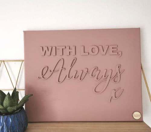 3D Wall Art Canvas  - With Love Always