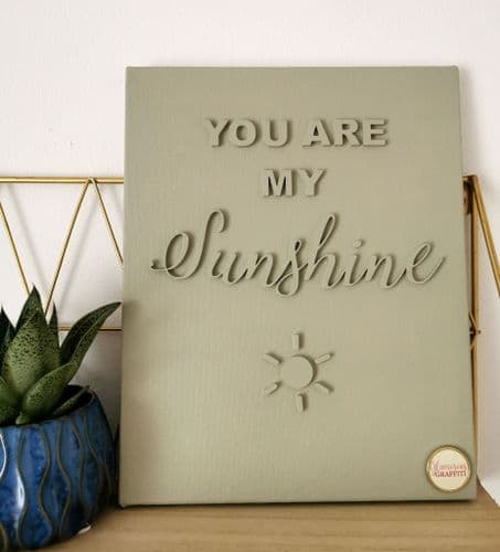 3D Wall Art Canvas  - You Are My Sunshine