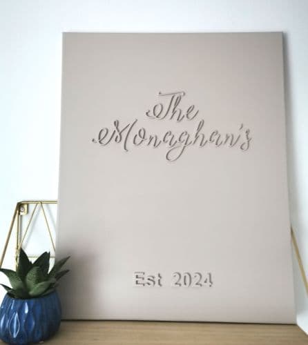 3D Wedding Sign Wall Canvas