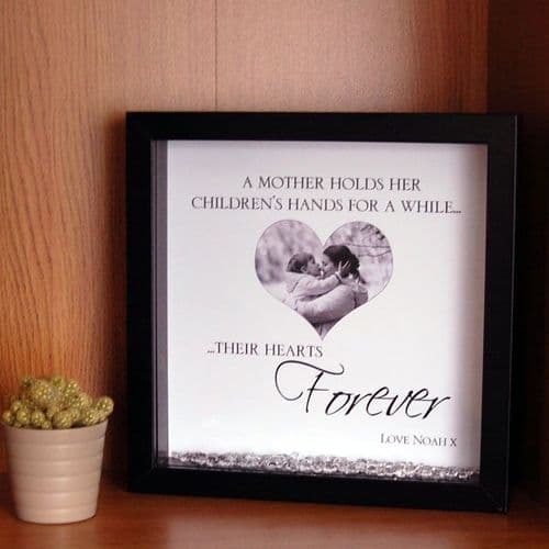 A Mother Holds Her Children's Hands Framed Print