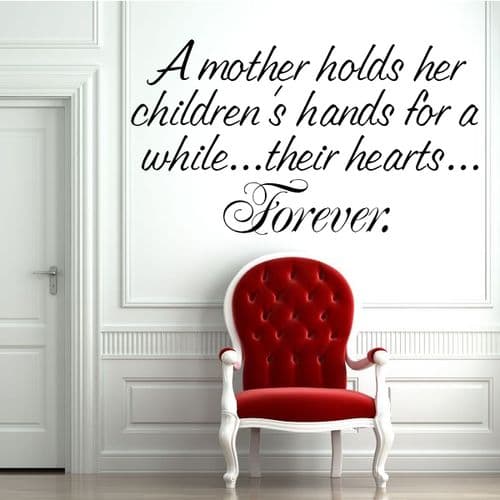 A Mother Holds Her Childrens Hands ~ Wall sticker / decals