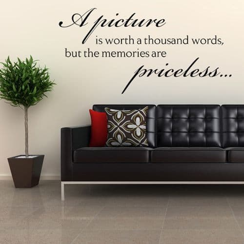 A PICTURE IS WORTH A THOUSAND WORDS FAMILY ART ~ Wall sticker / decals