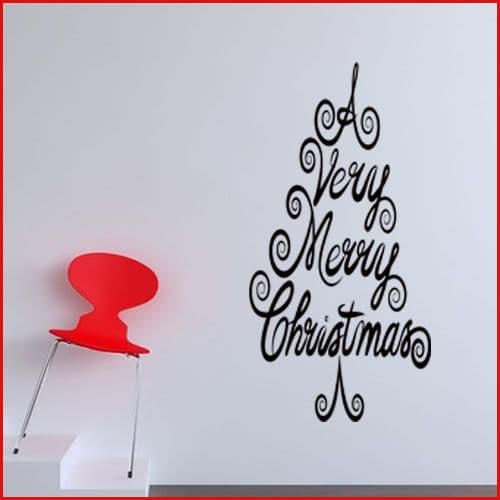 A Very Merry Christmas Tree ~ Wall sticker / decals