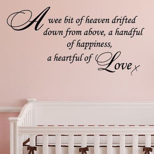 A WEE BIT OF HEAVEN ~ Wall sticker / decals