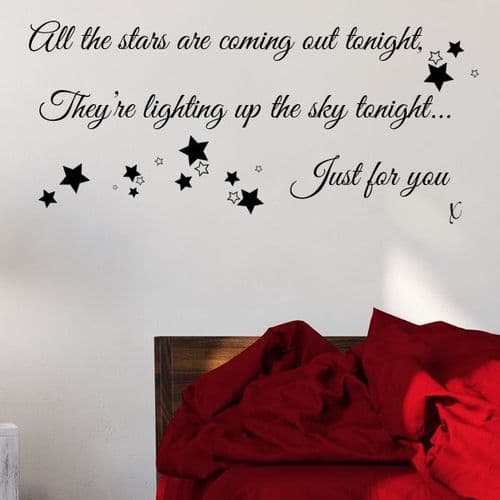 All the Stars are Coming out Tonight ~ Wall sticker / decals