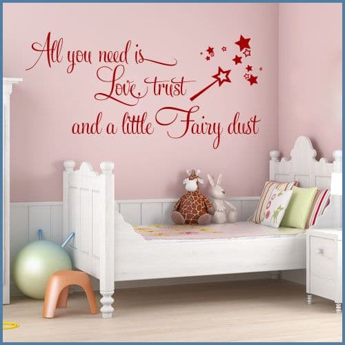 All You Need is Love, Trust & Fairy Dust ~ Wall sticker / decals