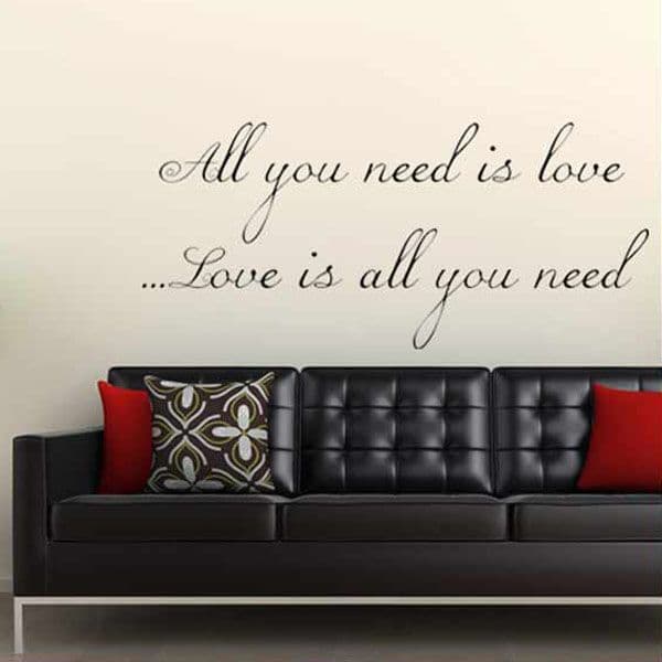 All You Need is Love Wall sticker / decal