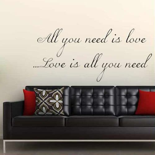 All You Need is Love ~ Wall sticker / decal