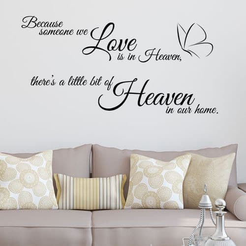 Because Someone we Love is in Heaven ~ Wall sticker / decals