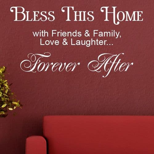 Bless this Home Friends & Family ~ Wall sticker / decals