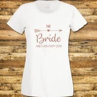 Bride Squad Hen Night T-Shirt Personalised Hen Do Team Top Ladies Top Slogan Womens Clothing Bri