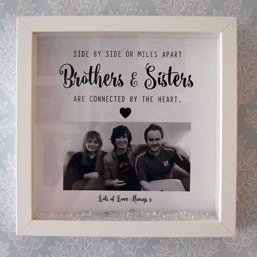 Brothers and sisters are connected by the heart Framed Print