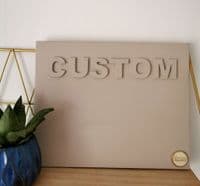 Custom Business Shop Sign - 3D Wall Art Canvas  - Bespoke Wording Personalised