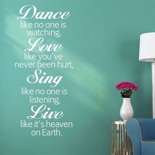 Dance Like No-one's Watching ~ Wall sticker / decals