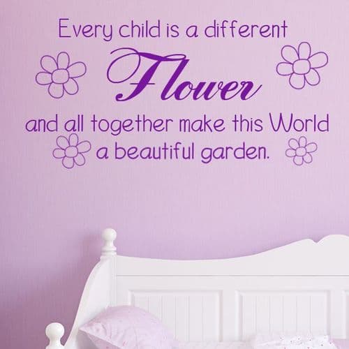 Every Child is a Flower ~ Wall sticker / decals