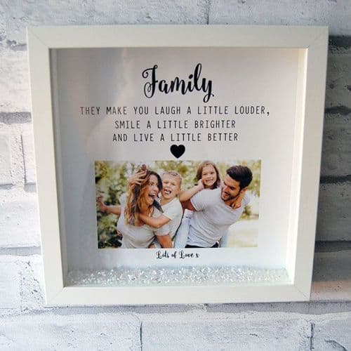 Family, they make you laugh a little louder - Framed Print