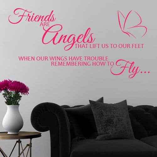 Friends are Angels Wall sticker / decals