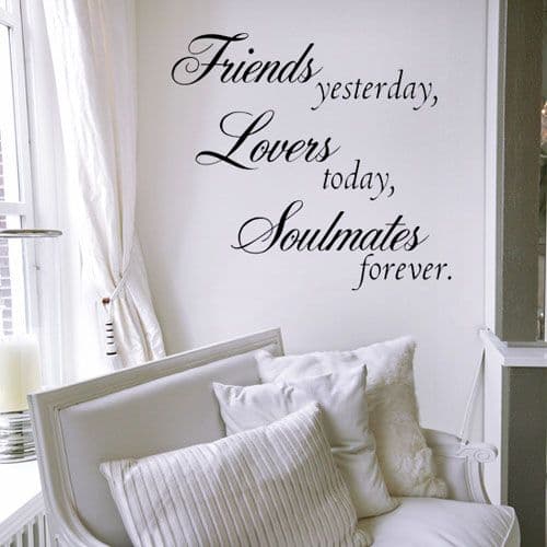 Friends Yesterday, Lovers Today... ~ Wall sticker / decals