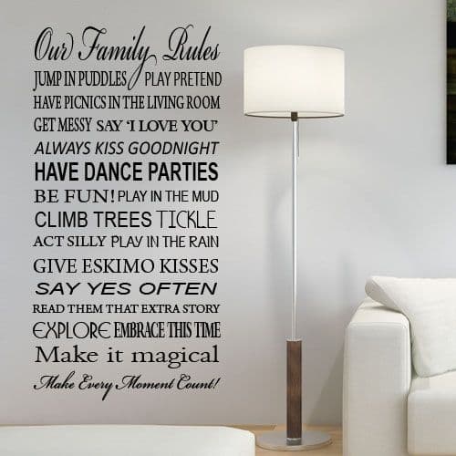 Fun House Rules Wall Sticker Wall sticker / decals