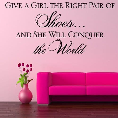 Give a Girl the Right Pair of Shoes 02  Wall sticker / decals